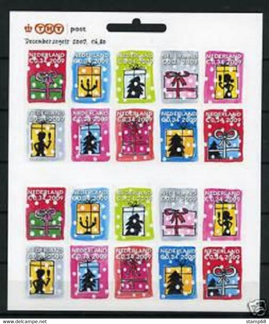 Nederland NVPH 2684-93 V2684-93 Vel Decemberpostzegels 2009 MNH Postfris Christmas - Other & Unclassified
