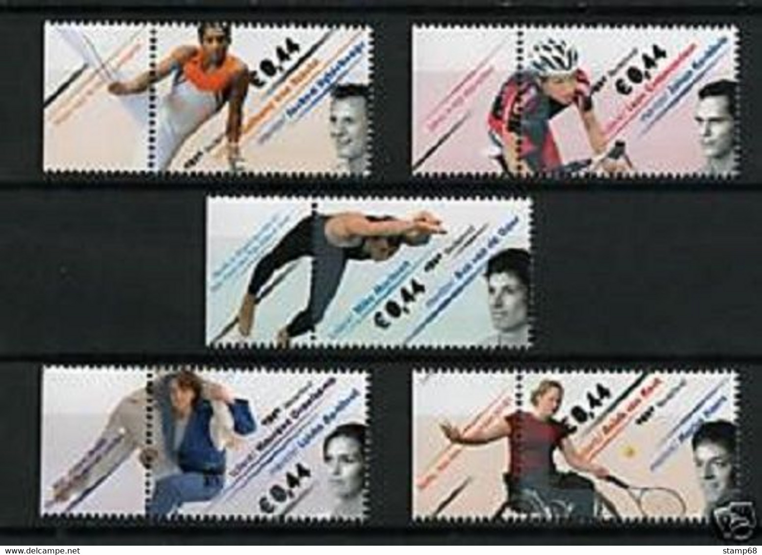 Nederland NVPH 2664-68 Serie Sporttop Tab Links 2009 MNH Postfris Sport - Otros & Sin Clasificación