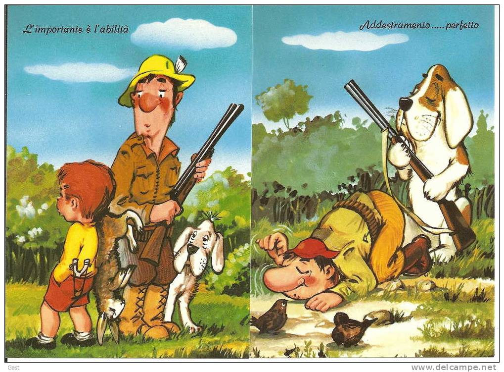 HUMOR      CHASSE   6  CARTES  POSTALES - Humor