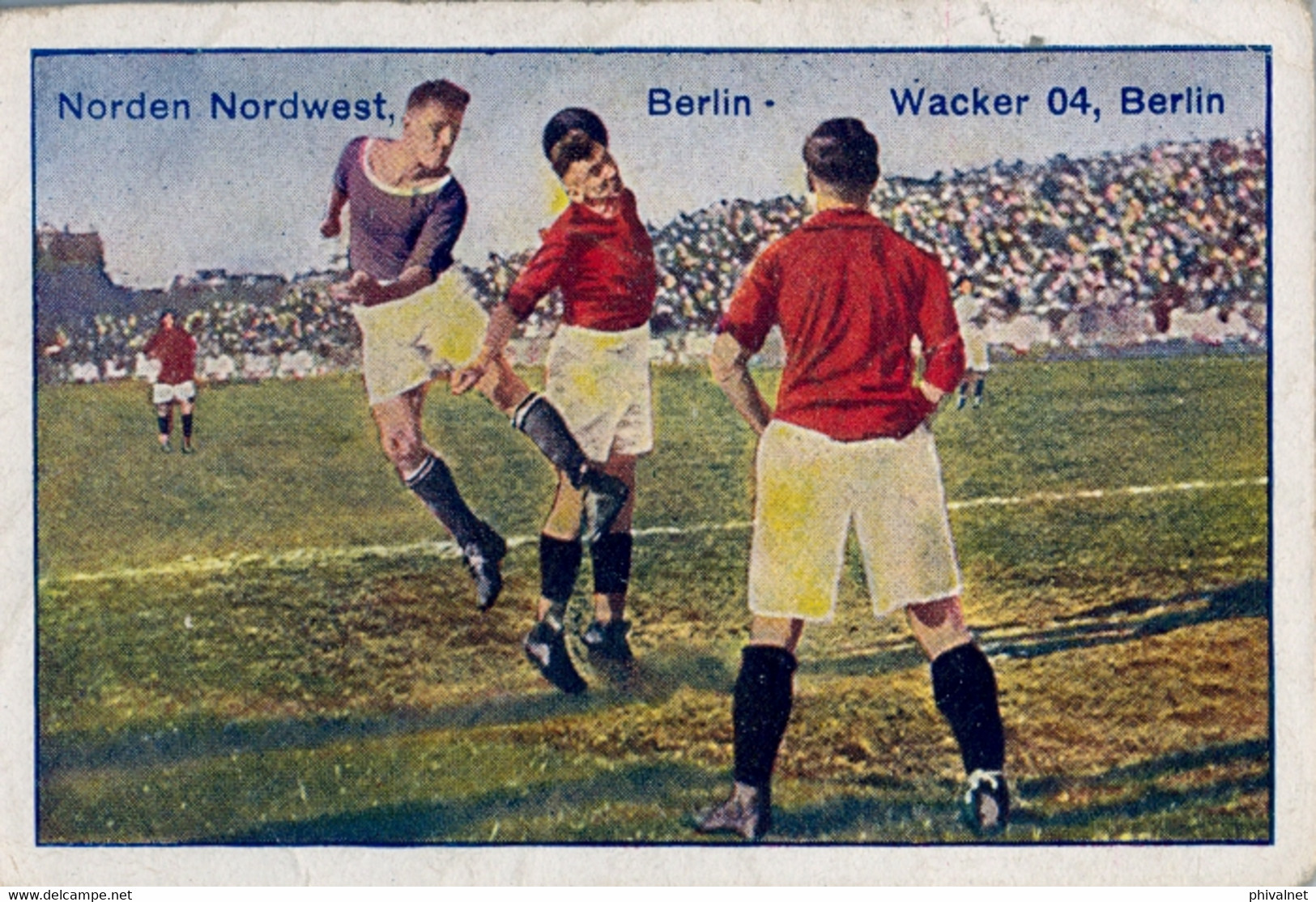 GREILING SAMMELBILDER , CROMOS TABACO , FÚTBOL , SOCCER , FUSSBALL , NORDEN NORDWEST , BERLIN GEGEN WACKER 04 - Otras Marcas