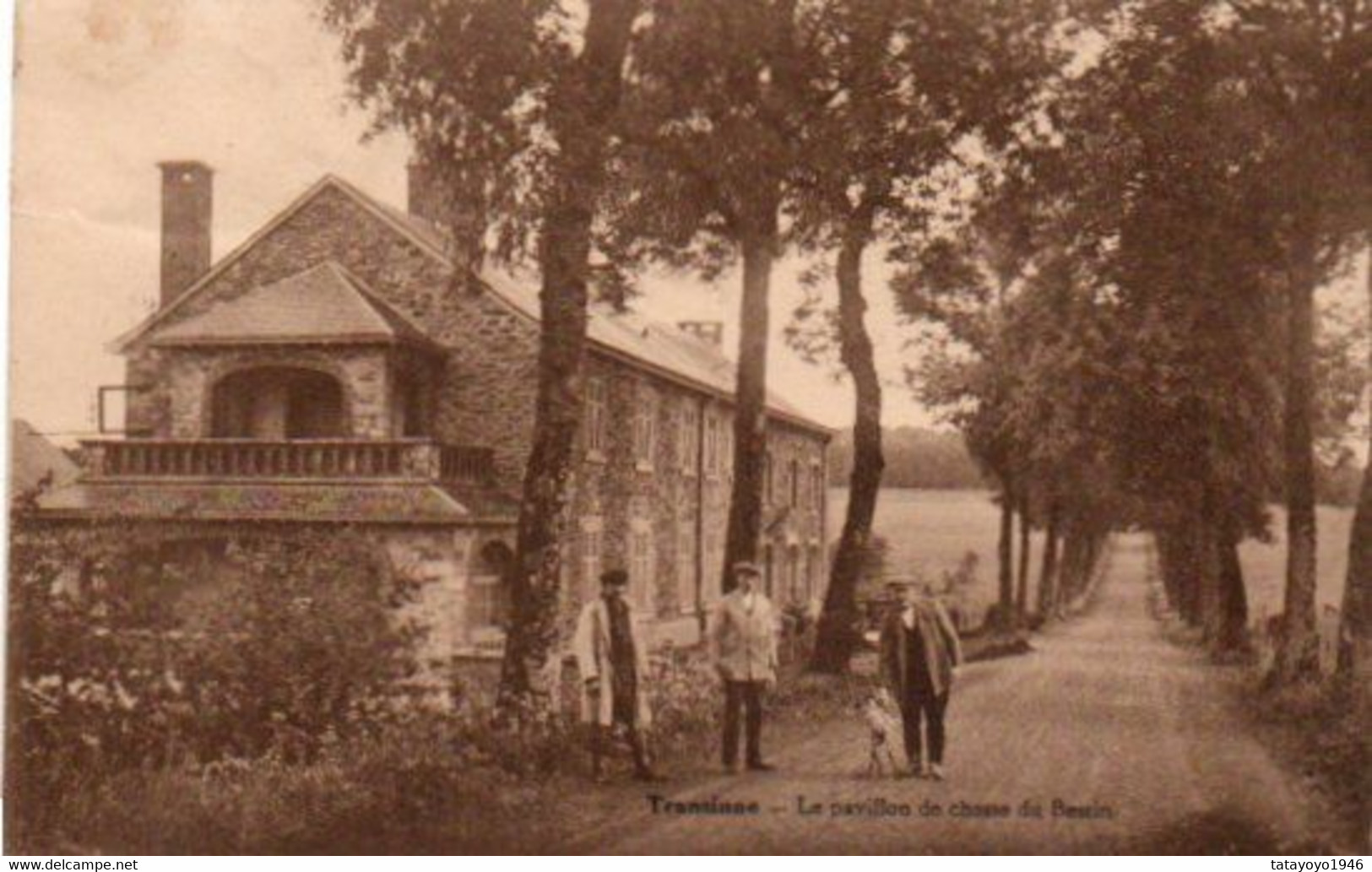 Tansinne  Le Pavillon De Chasse Du Bestin Animée Voyagé En 1934 Ne Possède Plus De Timbre - Libin