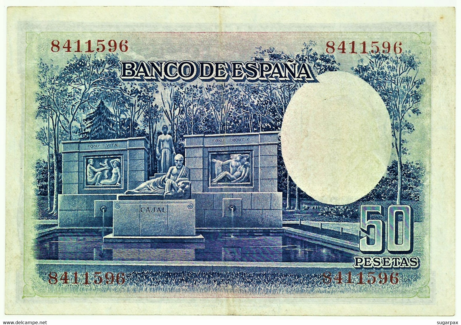 ESPAÑA - 50 Pesetas - 22.07.1935 - Pick 88 - Santiago Ramon Y Cajal - II Republica - 50 Peseten