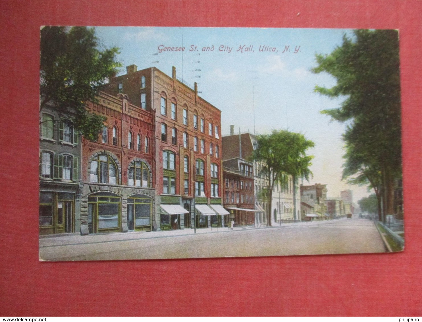 Genesee Street  & City Hall    Utica    New York      Ref  4929 - Utica