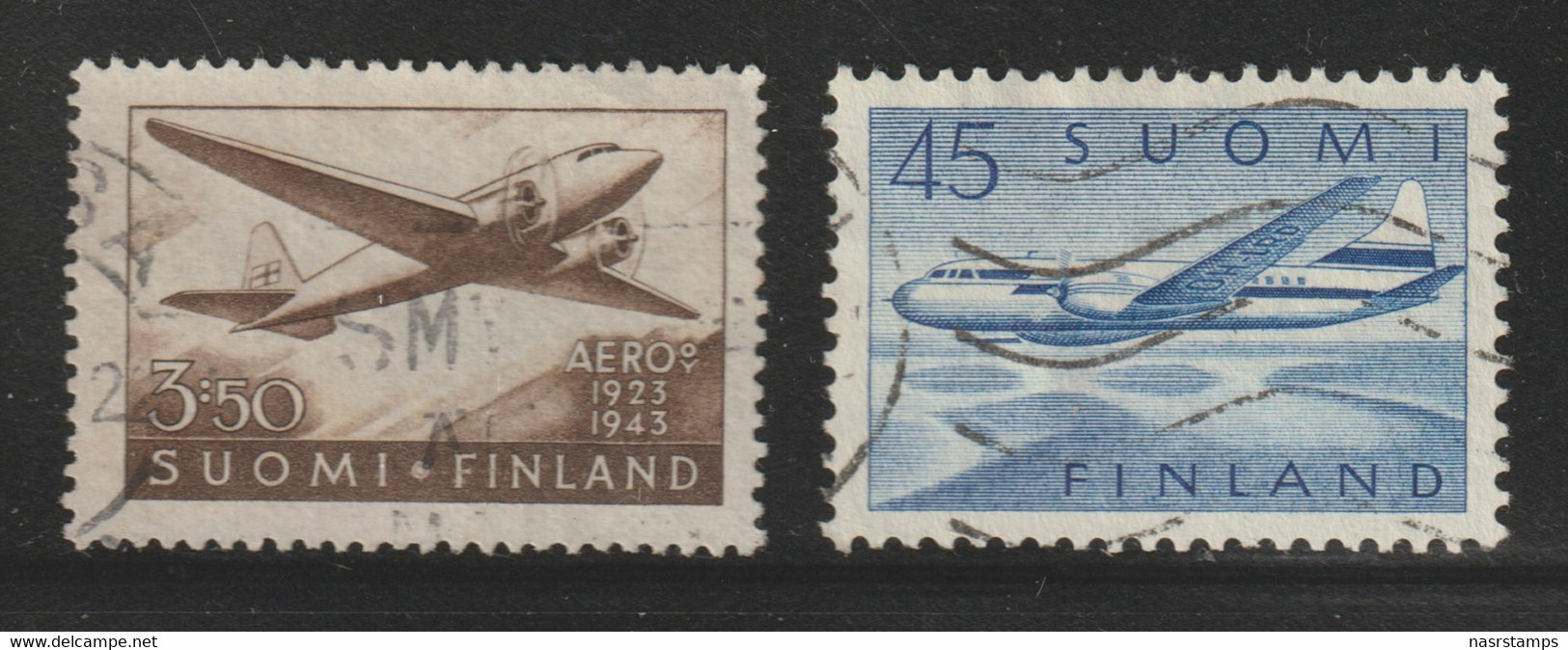 FINLAND - 1944-59 - ( Air Transport Service Annie. - Convair 440 Over Lakes ) - As Scan - Gebruikt