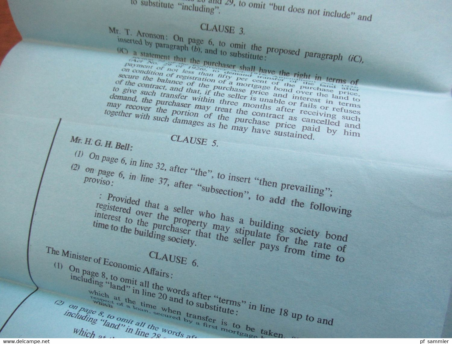 RSA / Süd - Afrika Friday 25 April 1975 Programm Secon Session Fifth Parliament House Of Assembly Order Paper