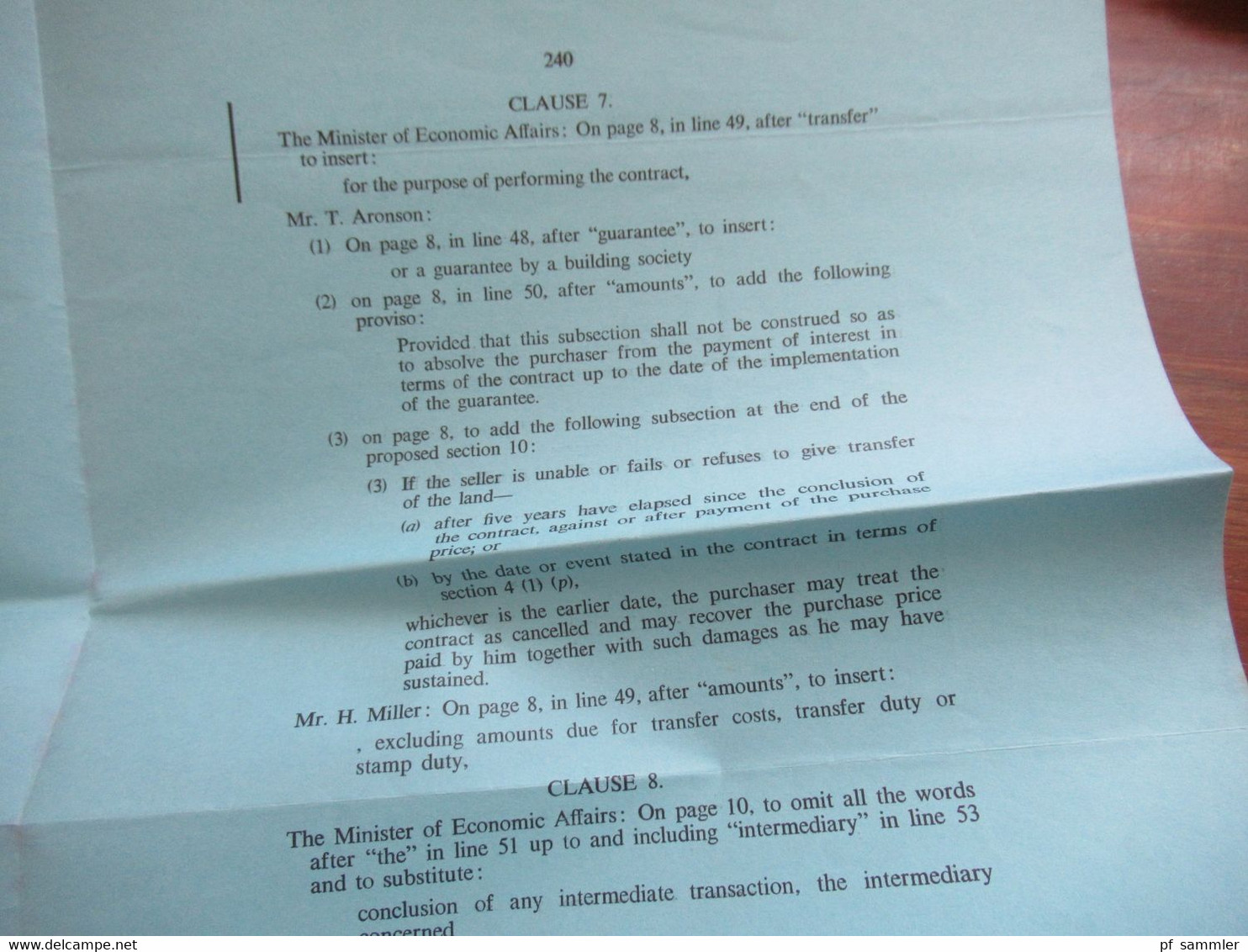RSA / Süd - Afrika Friday 25 April 1975 Programm Secon Session Fifth Parliament House Of Assembly Order Paper