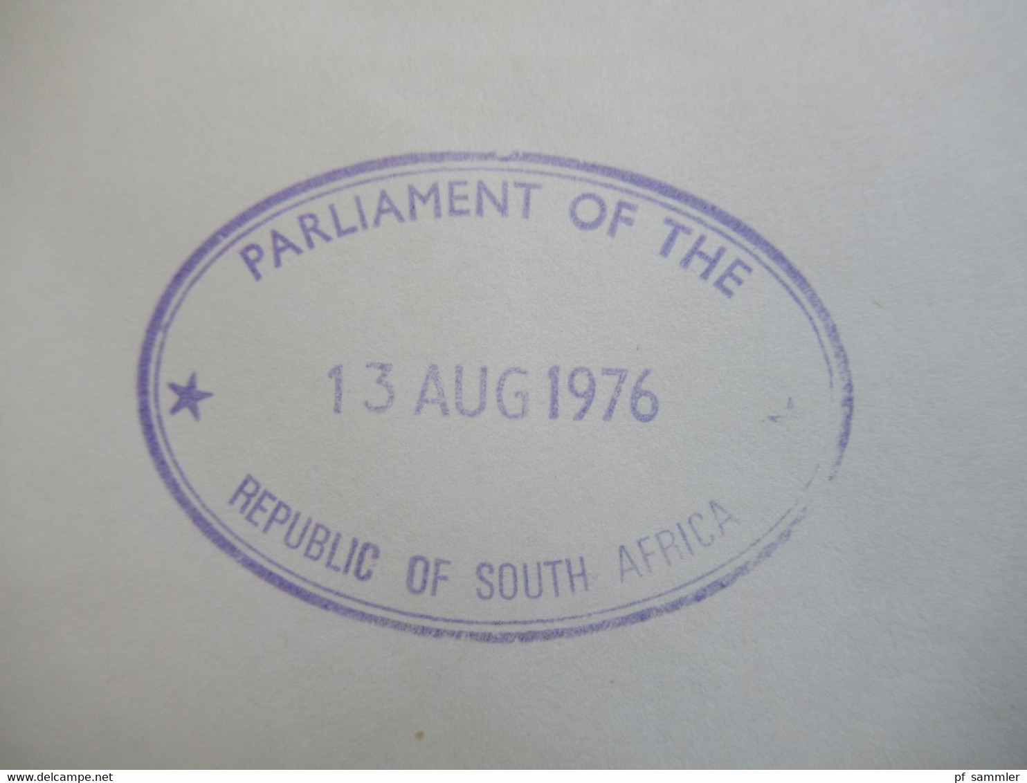 RSA / Süd - Afrika 1976 3 Blanko Umschläge Volksraad Kaapstad Stempel Parliament Of The Republic Of South Africa - Storia Postale