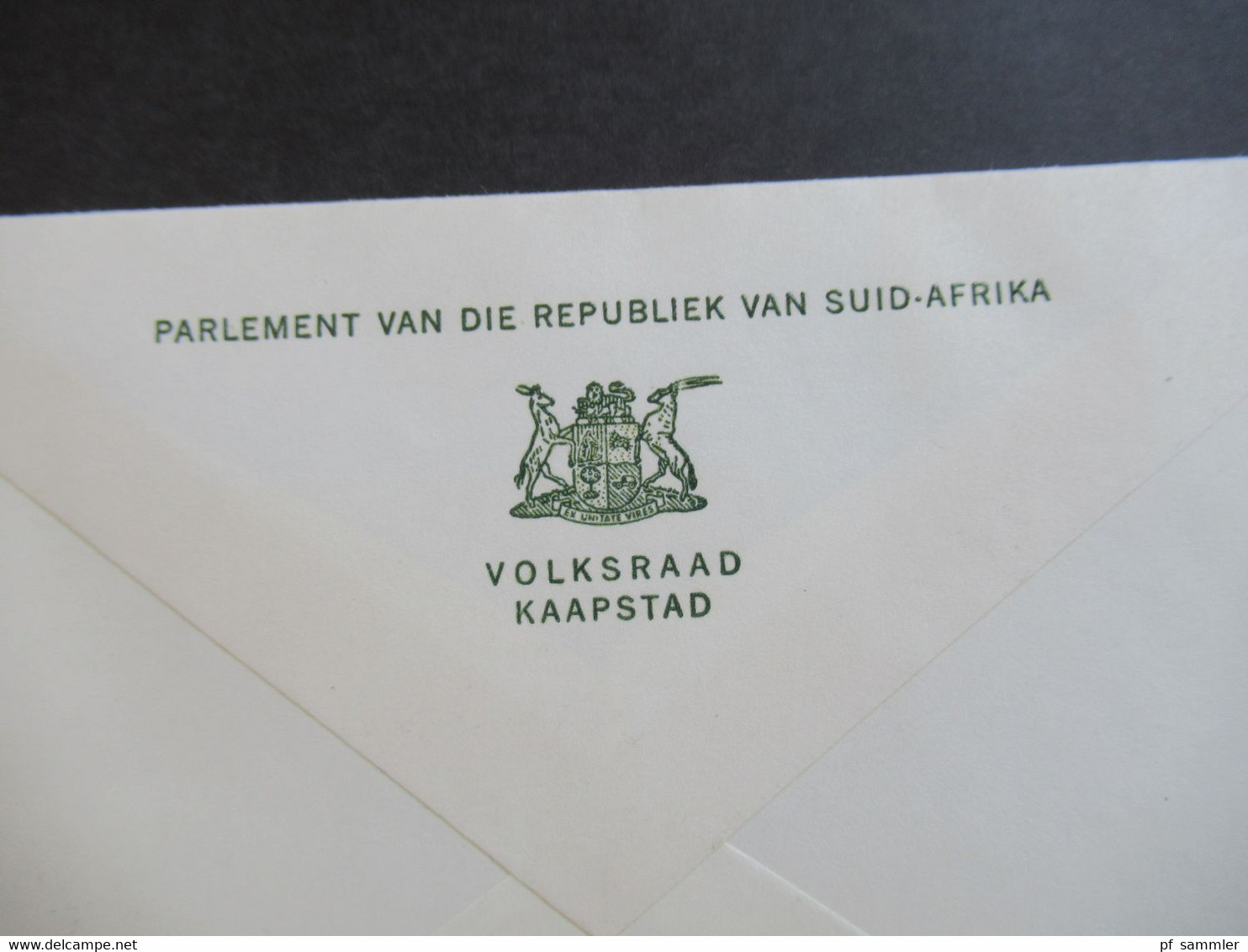 RSA / Süd - Afrika 1976 3 Blanko Umschläge Volksraad Kaapstad Stempel Parliament of the Republic of South Africa