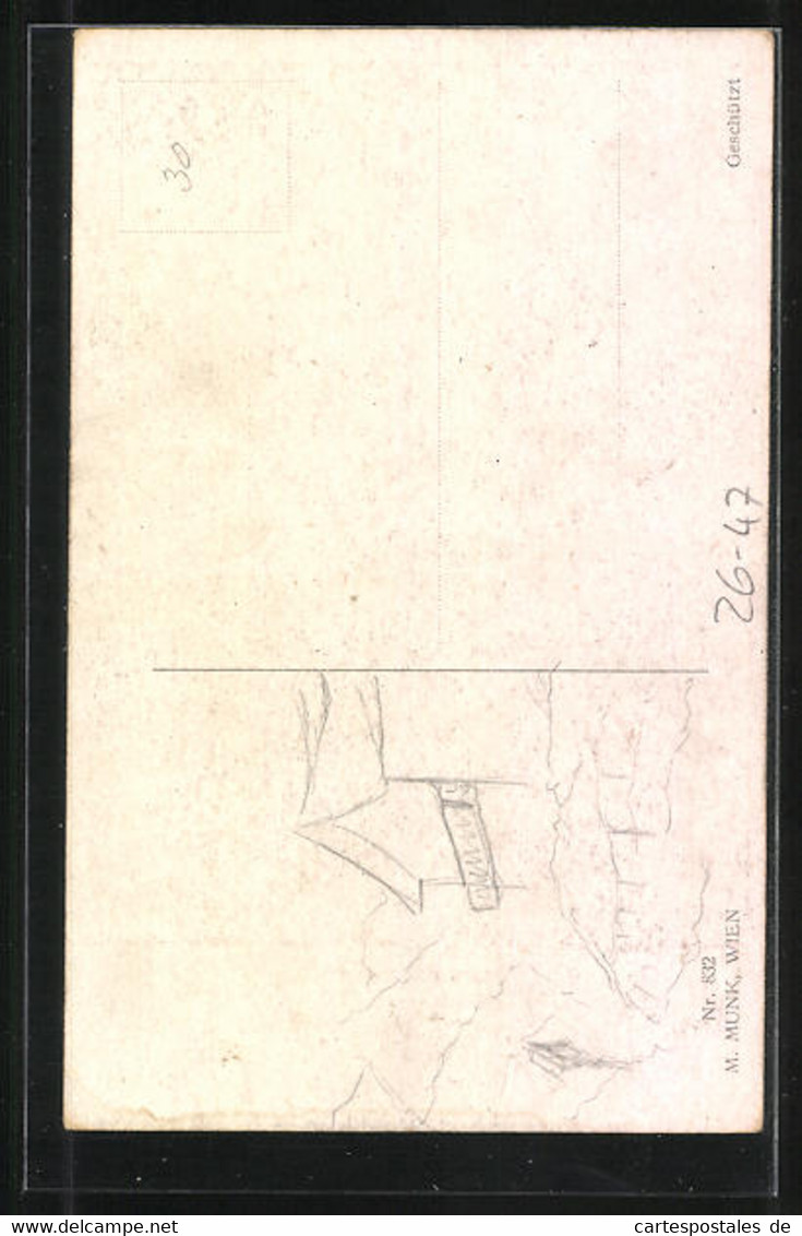 Künstler-AK Clarence F. Underwood: Junges Mädchen Mit Kirschen Im Mund - Underwood, Clarence F.