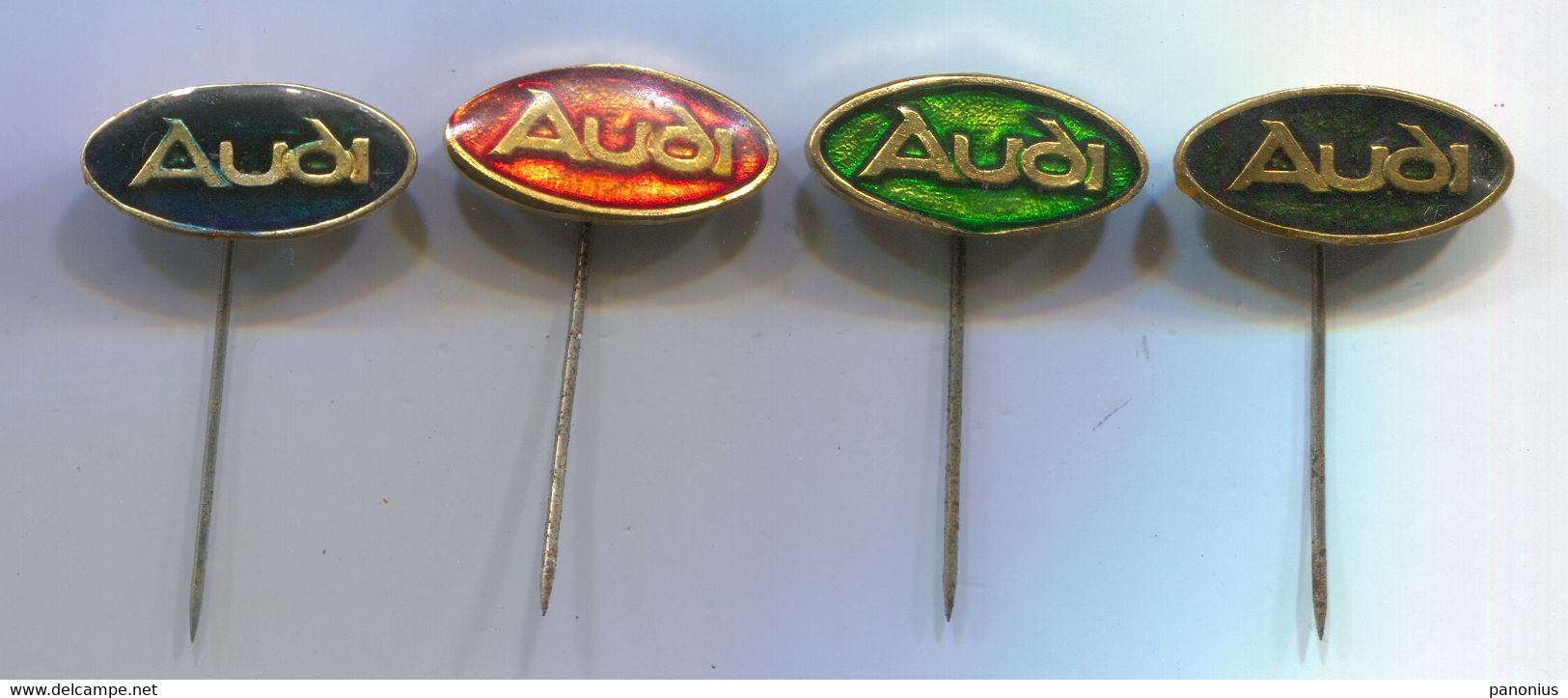 AUDI - Car, Auto, Automotive, Vintage Pin, Badge, Abzeichen, 4 Pcs - Audi