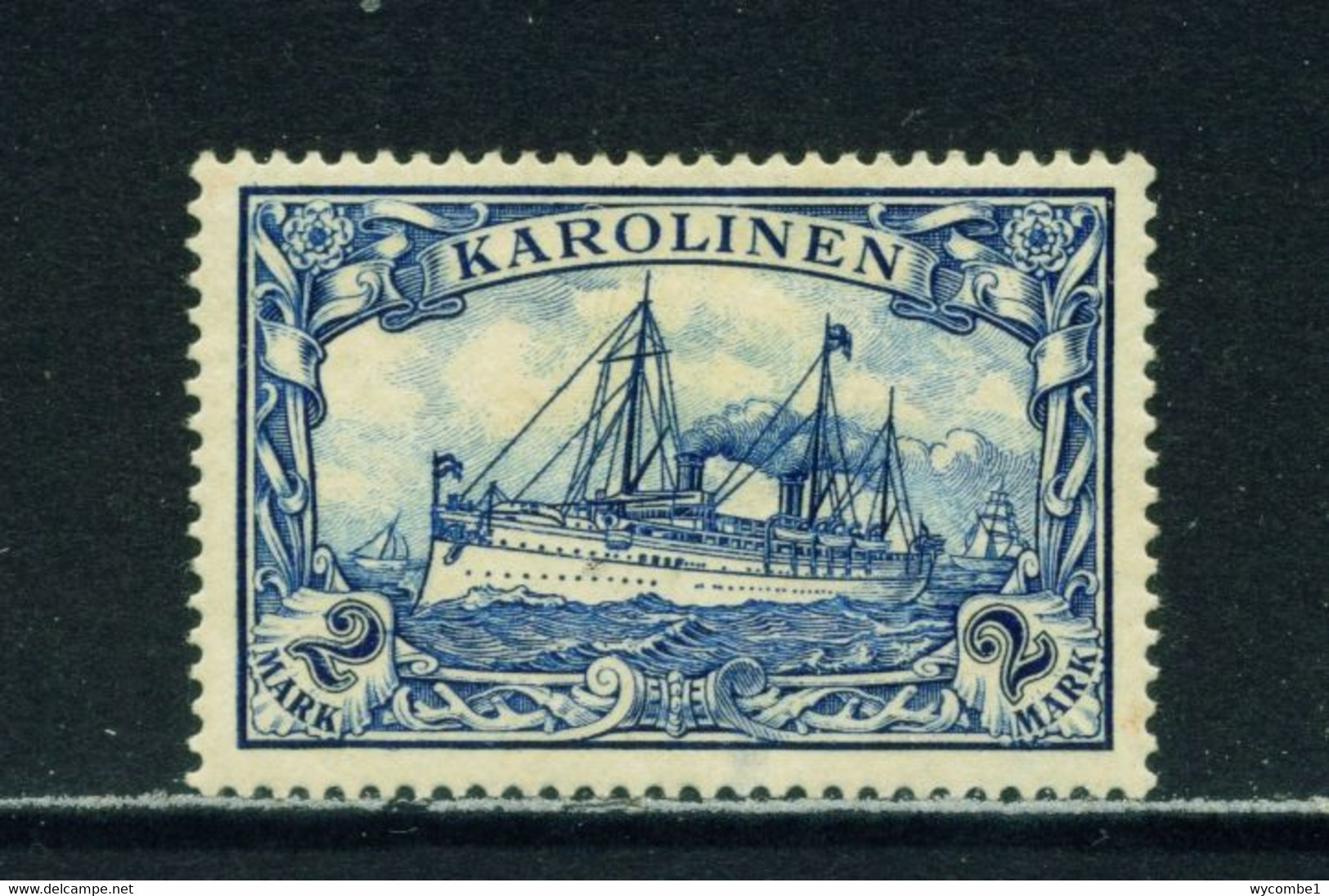 CAROLINE ISLANDS  -  1901-10 Yacht Definitive 2m Hinged Mint - Small Thin - Karolinen