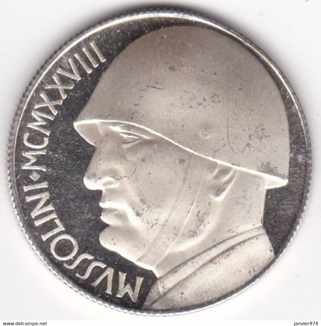 Médaille 20 LIRE 1943 MUSSOLINI – DUCE - Autres & Non Classés