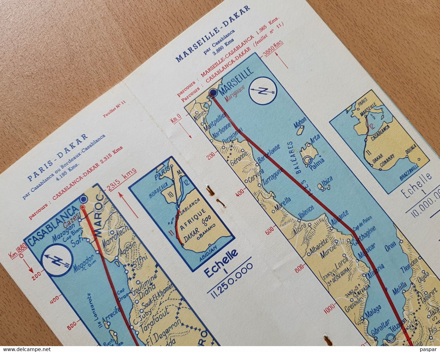 Brochure Air France - Cartes Itinéraires Dunlop AEF- AOF 1952 - Advertenties