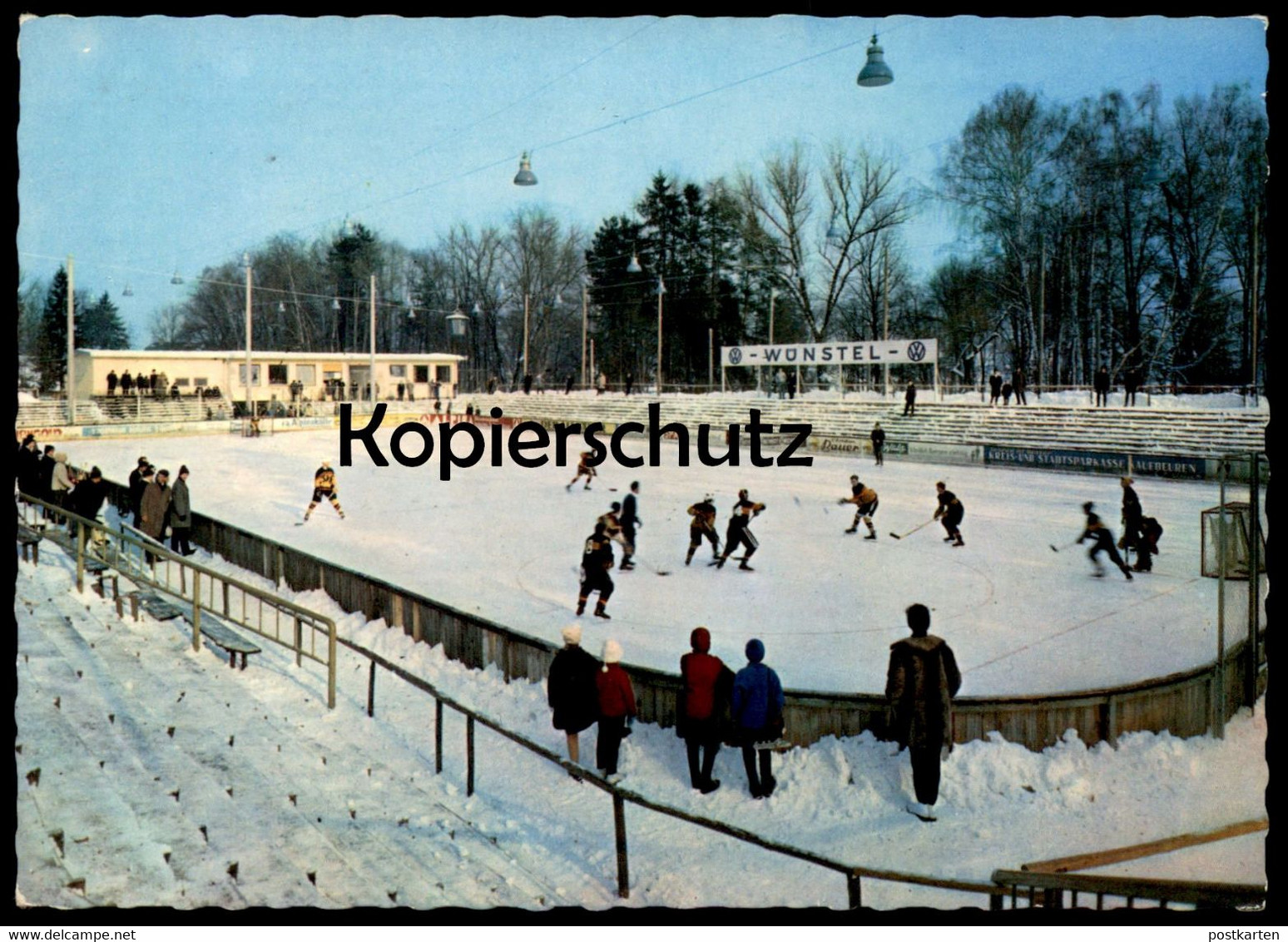 ÄLTERE POSTKARTE KAUFBEUREN EISSTADION Stade De Glace Eis Stadion Ice Stadium Ice Eishockey VW Wünstel Cpa Postcard - Kaufbeuren