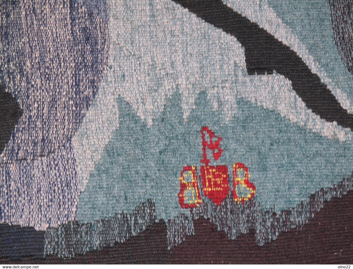 JULIEN BAL - TAPISSERIE AU MOTIF D'UNE JEUNE FEMME - 81cm/106cm - Voir Scans - Rugs, Carpets & Tapestry
