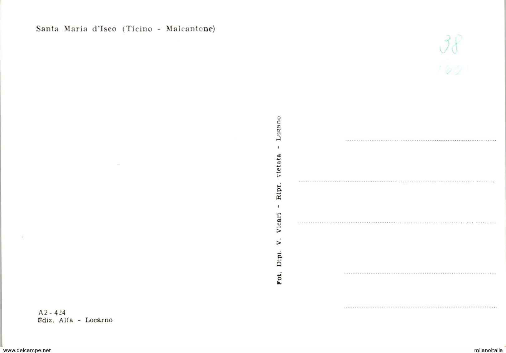 Santa Maria D'Iseo - (Ticino - Malcantone) ((424) - Malcantone