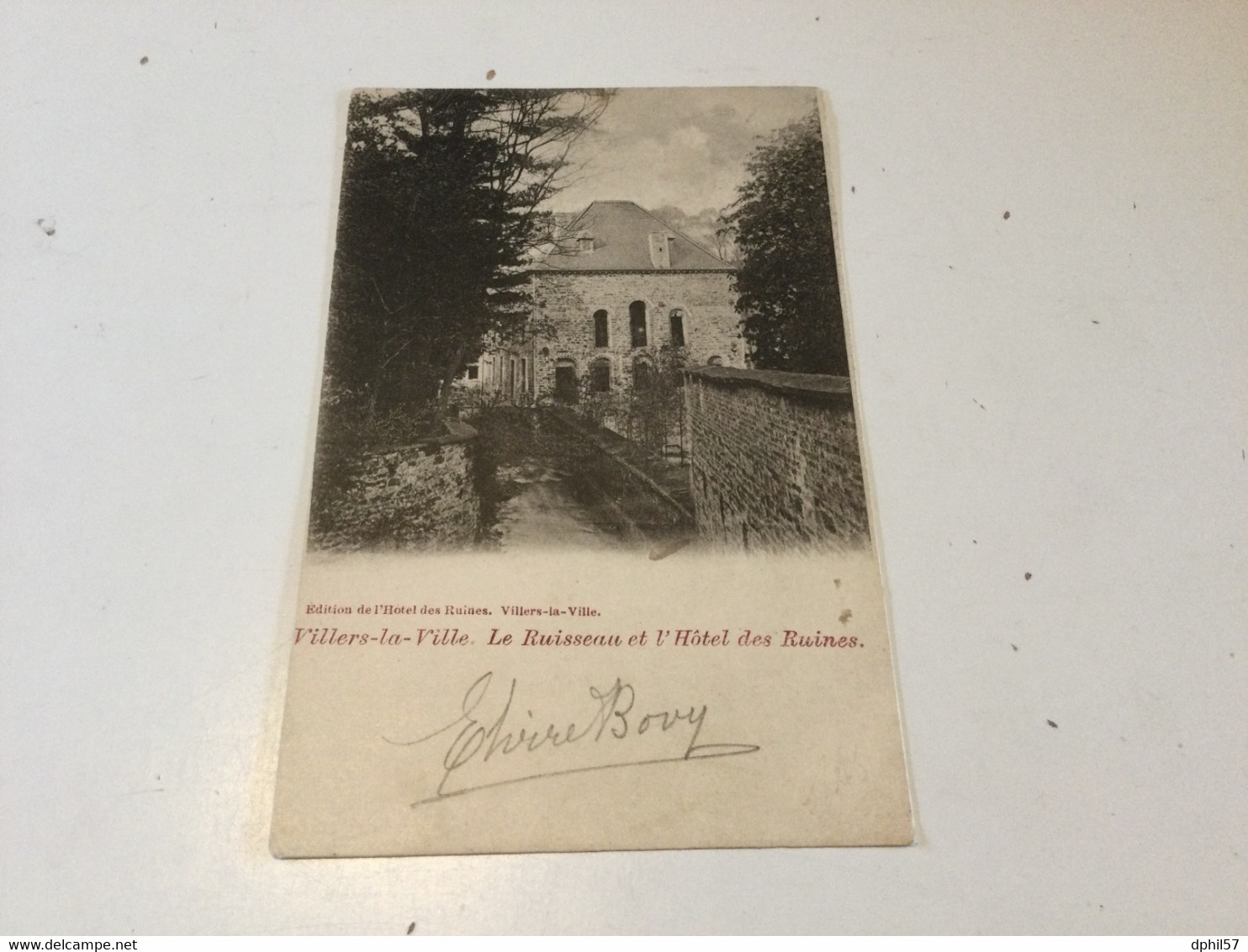 CP Ancienne De Villers-la-Ville : Le Ruisseau Et L’hôtel Des Ruines (1902) - Villers-la-Ville