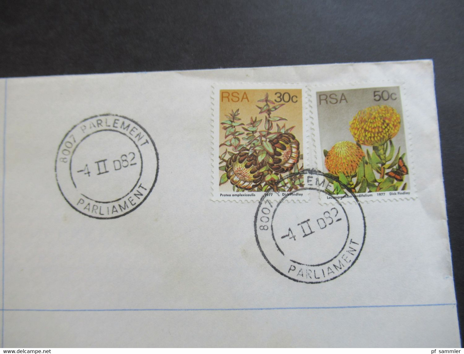 RSA / Süd - Afrika 1982 Einschreiben Air Mail Nach Omer Israel R-Zettel Parlement Parliament K.Stad / Cape Town - Briefe U. Dokumente