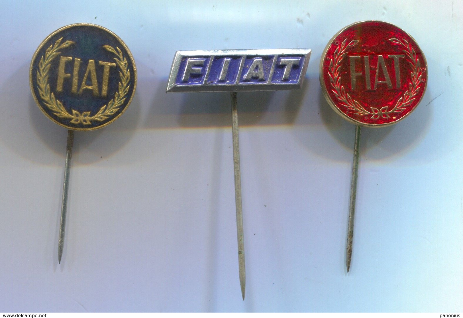 FIAT - Car, Auto, Automotive, Vintage Pin, Badge, Abzeichen, 3 Pcs - Fiat