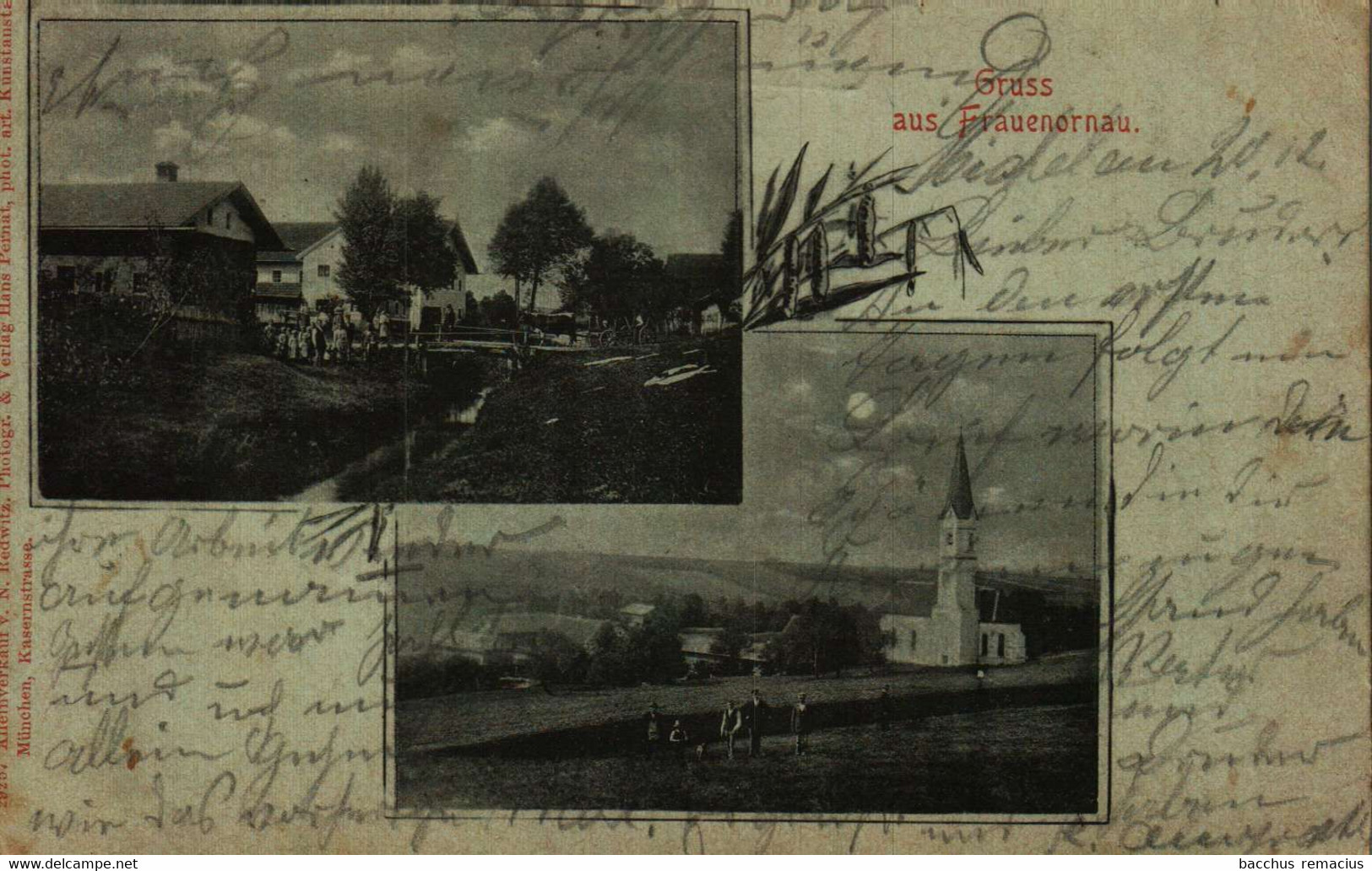 Gruss Aus FRAUENORNAU  20.12.1902 - Muehldorf