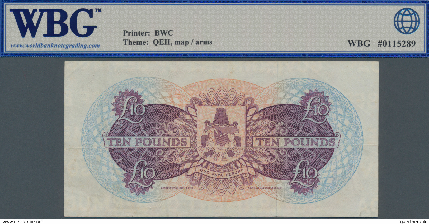 Bermuda: The Bermuda Government 10 Pounds 1964, P.22 With Portrait Of QEII And Signatures Lumsden An - Bermudas