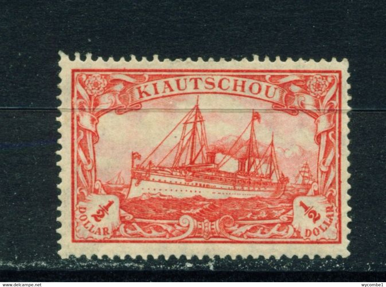 KIAOCHOW  -  1905-18 Yacht Definitive 1/2 Dollar Hinged Mint - Isole Caroline