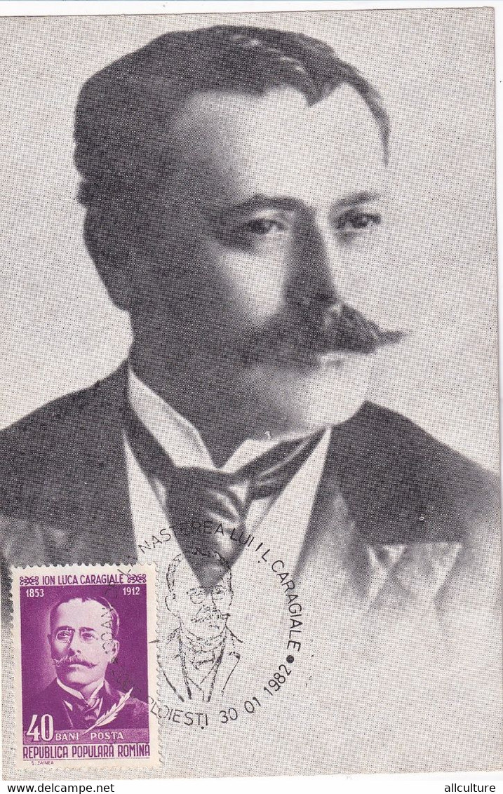 A5673- Ion Luca Caragiale - Romanian Playwright, 1852-1912, Romania Postcard - Maximumkarten (MC)