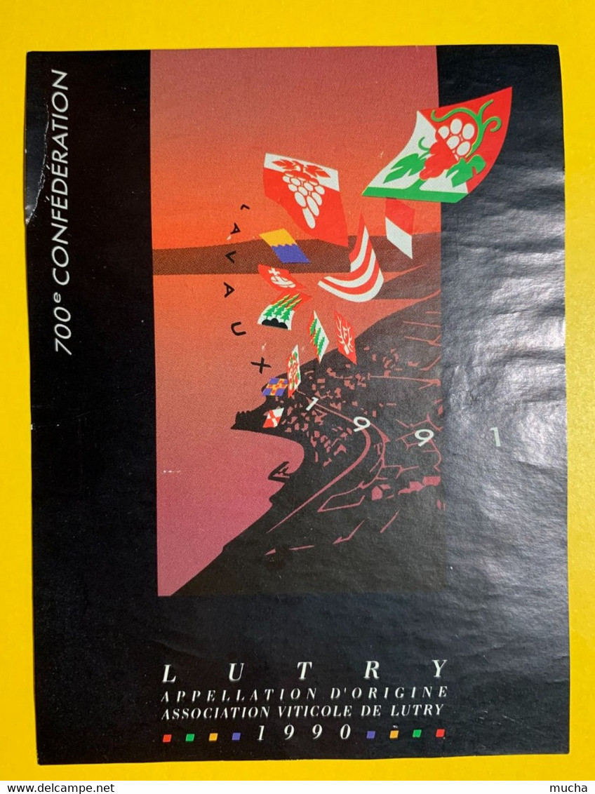 19536 -  700e Anniversaire De La Confédération 1991 Lutry - 700ème De La Confédération Helvétique