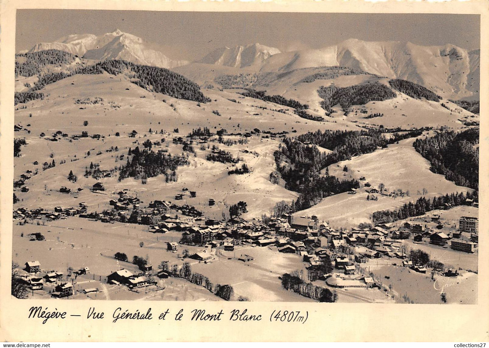 74-MEGEVE- UNE GENERALE ET LE MONT-BLANC - Megève