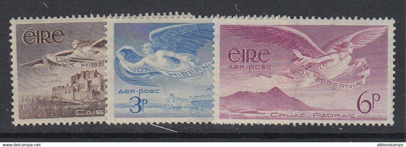 Ireland, Scott C1-C3 (SG 140-142), MLH - Poste Aérienne