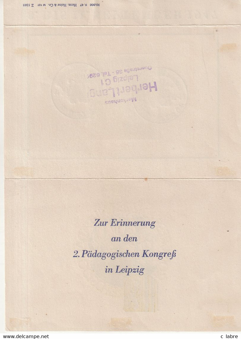 ALLEMAGNE : OBL . " LEIPZIG " . 1947 . - Lettres & Documents