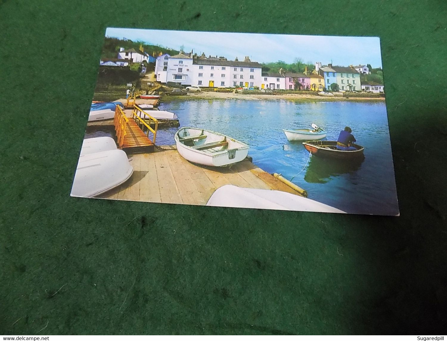 VINTAGE UK SOUTH DEVON: DITTISHAM Quay From River Dart Colour 1984 Salmon - Paignton