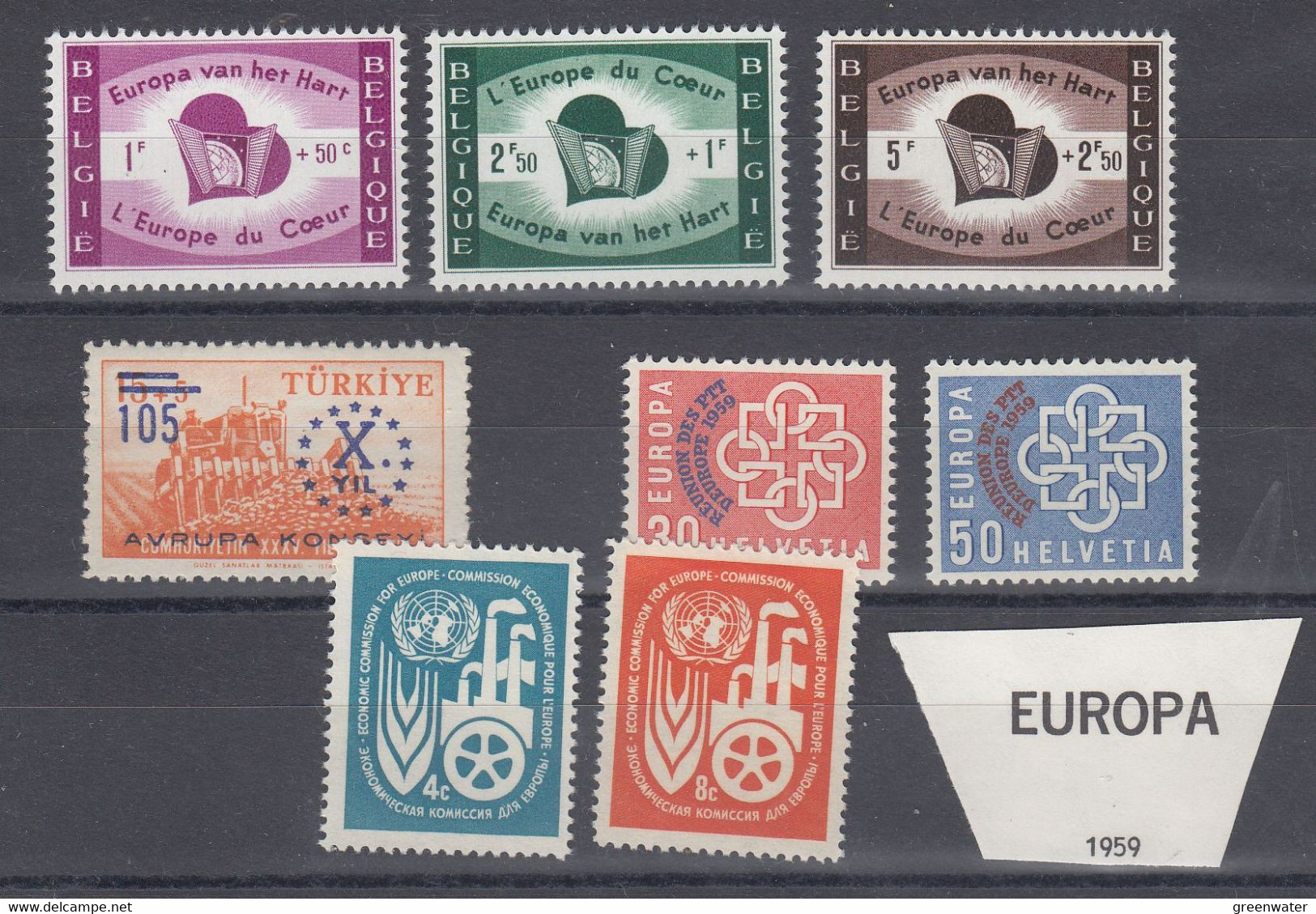 Europa Sympathy Issues 1959 (4 Sets, 8 Values) ** Mnh (52069) - European Ideas