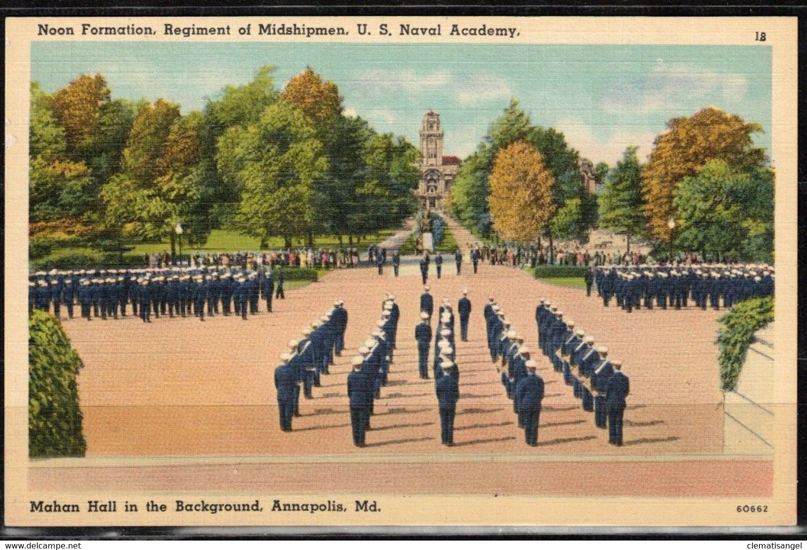 434b * ANNAPOLIS * U.S.NAVAL ACADEMY * NOON FORMATION * REGIMENT OF MIDSHIPMEN **!! - Annapolis – Naval Academy