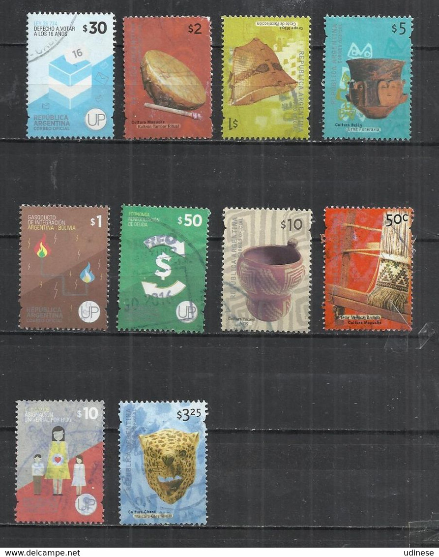 TEN AT A TIME - ARGENTINA - LOT OF 10 DIFFERENT 2 - USED OBLITERE GESTEMPELT USADO - Lots & Serien