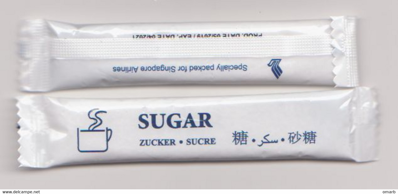 Zuc039 Singpore Airlines Avion Compagnia Aerea, Merchandising, Bustina Zucchero Azucar Sucre Sugar - Materiale Promozionale