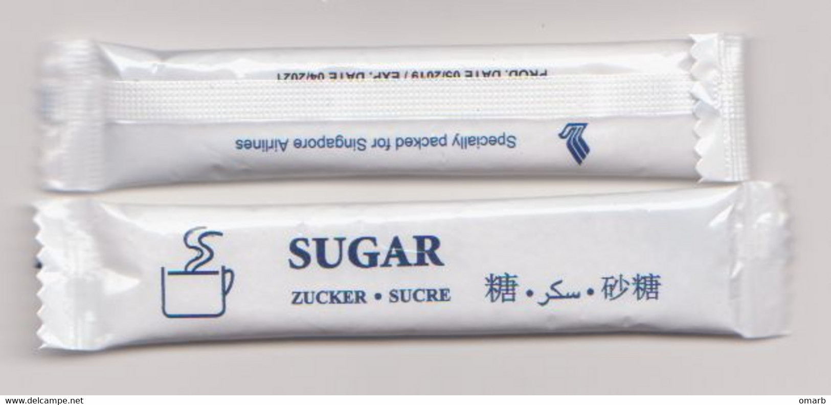 Zuc039 Singpore Airlines Avion Compagnia Aerea, Merchandising, Bustina Zucchero Azucar Sucre Sugar - Geschenke