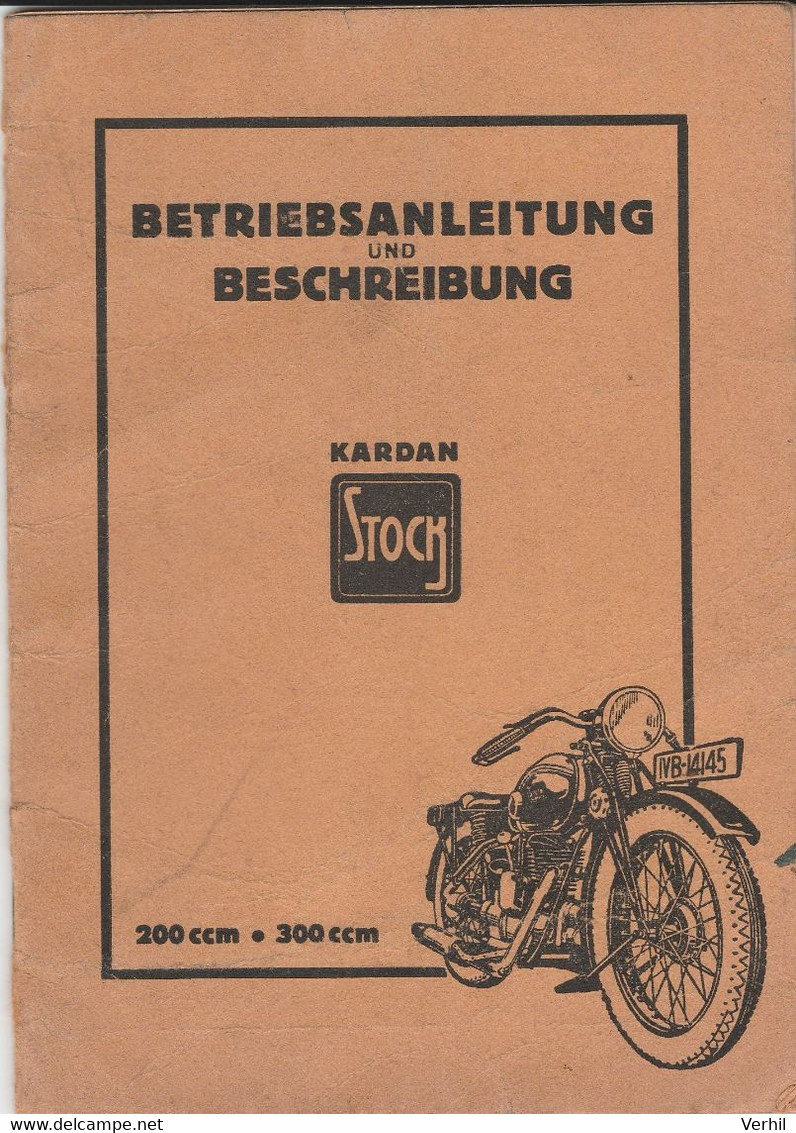 Stock Kardan Betriebsanleitung Moto Entretien Notice Graissage Motorrad Motorcycle - Manuels De Réparation