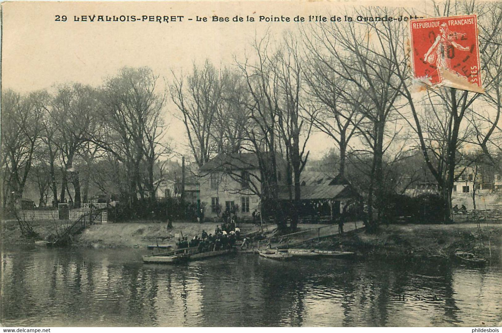 92  LEVALLOIS PERRET    Le Bac De La Pointe De L'ile - Levallois Perret