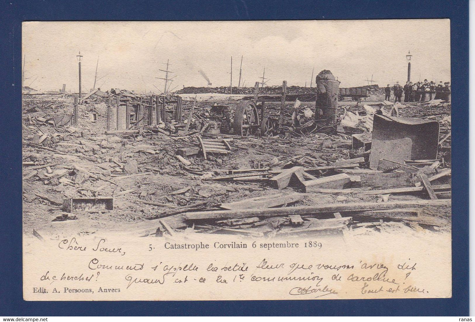 CPA Belgique > Anvers Catastrophe De Corvilain Huy 1889 Circulé Voir Dos - Sonstige & Ohne Zuordnung