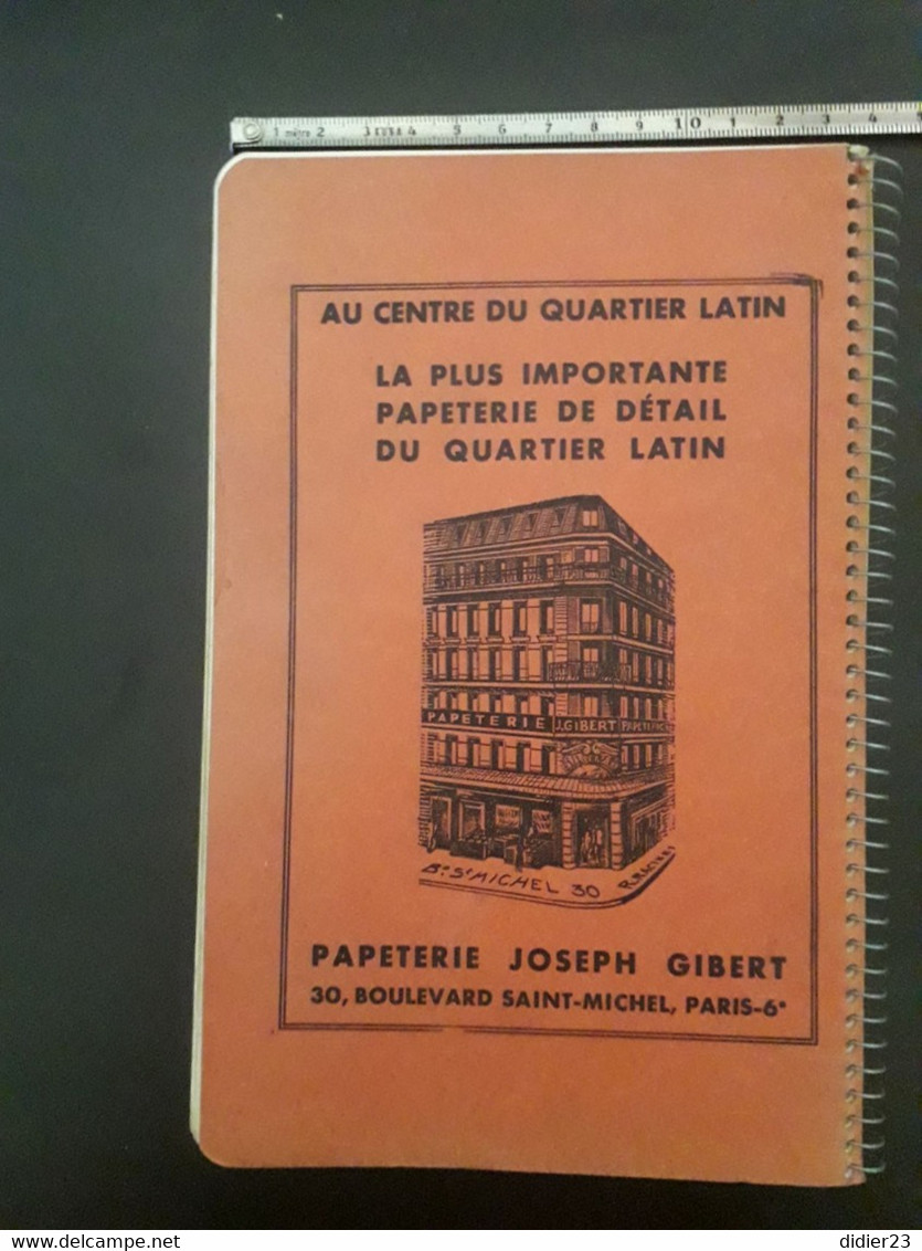 CAHIER LIBRAIRIE PAPETERIE JOSEPH GIBERT LES INSYITUTIONS INTERNATIONALE - Matériel Et Accessoires