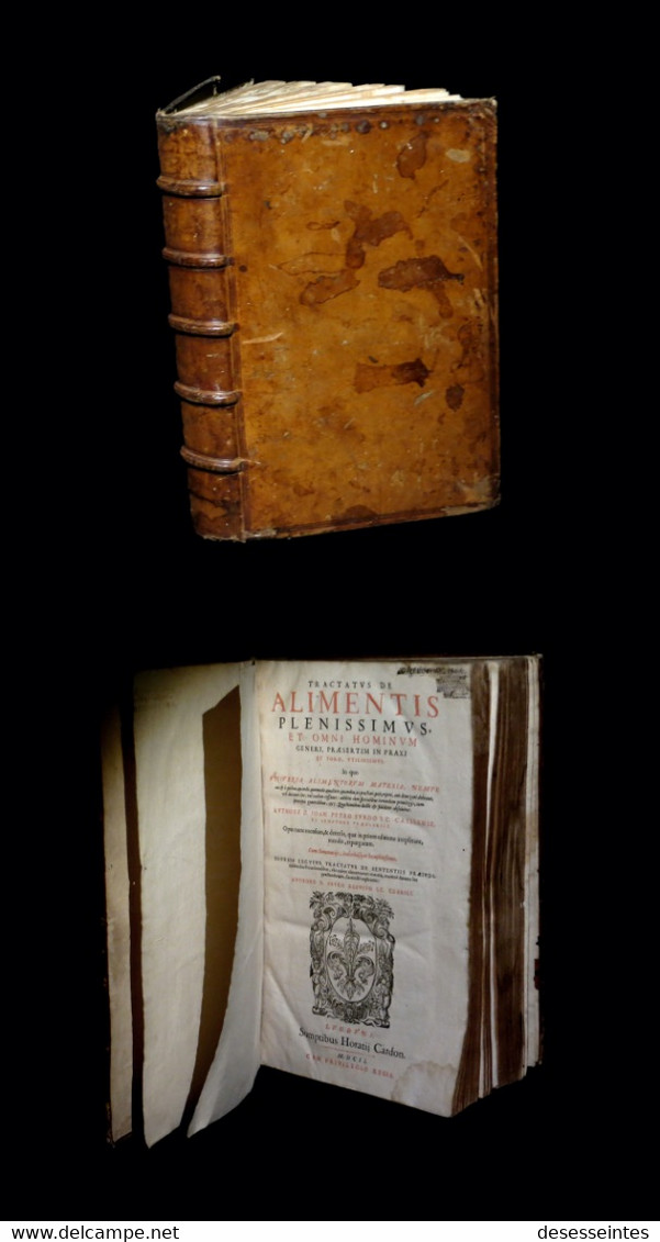 [GASTRONOMIE DROIT] SURDO (Giovanni Pietro) - Tractatus De Alimentis Plenissimus. 1602. - Antes De 18avo Siglo