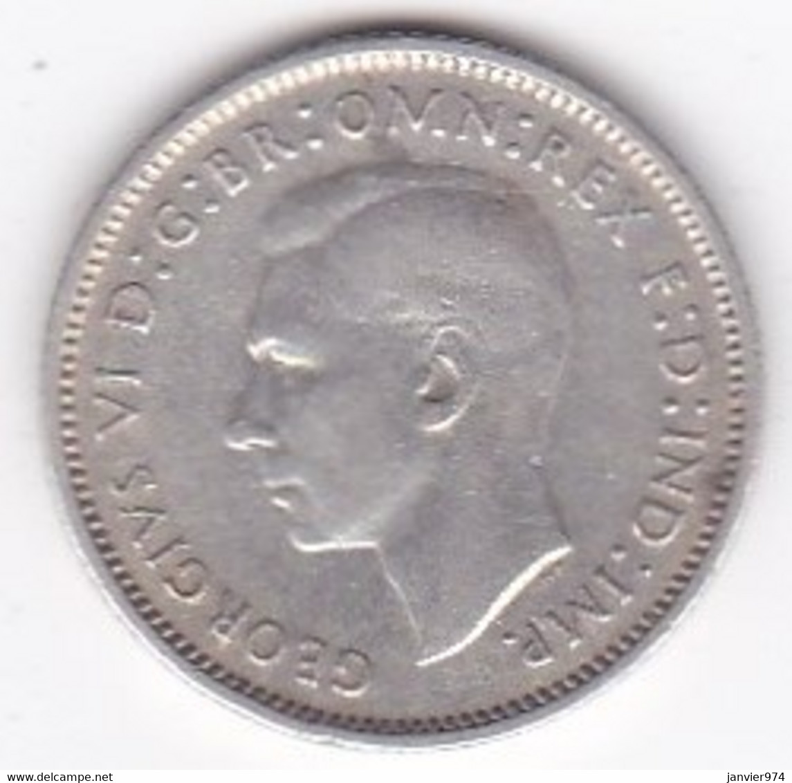 Australie 6 Pence 1939 Melbourne George VI, En Argent . KM# 38 - Sixpence