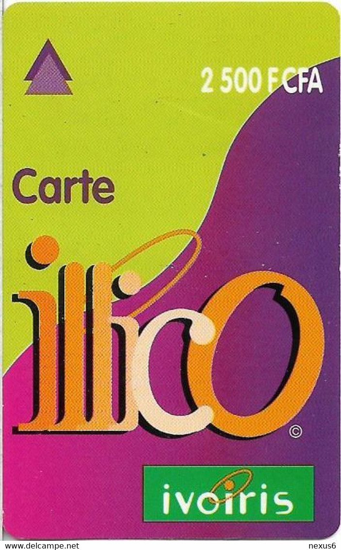 Ivory Coast - Ivoiris - Illico Green & Purple (Paper Composition Card), GSM Refill 2.500FCFA, Used - Costa De Marfil