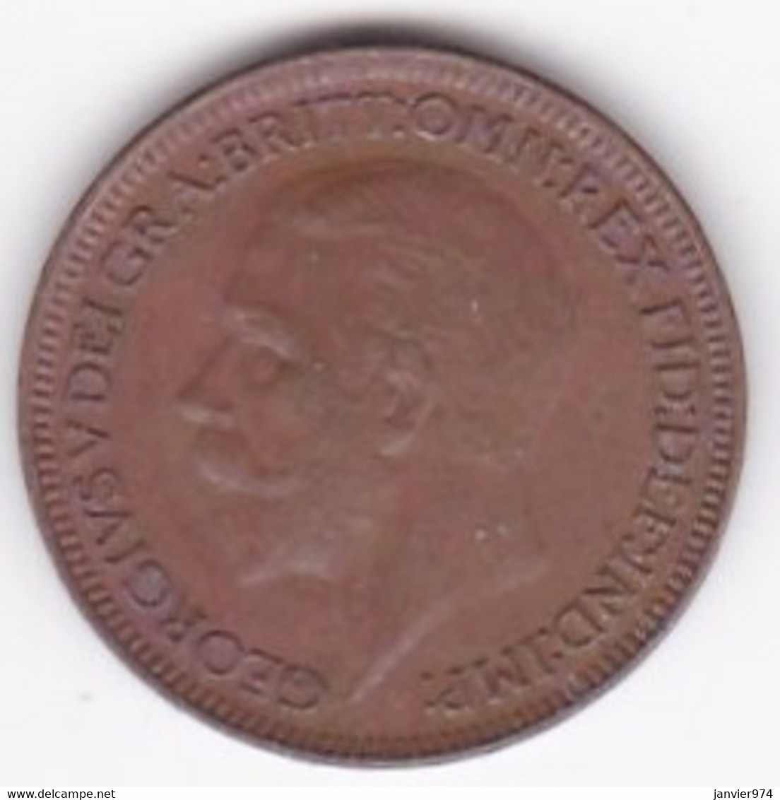 Grande-Bretagne 1 Farthing 1928 George V, KM# 825 - B. 1 Farthing