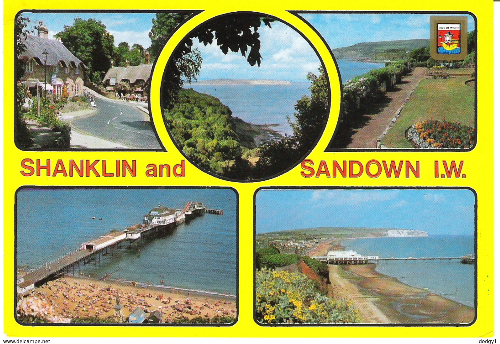 SCENES FROM SHANKLIN AND SANDOWN, ISLE OF WIGHT, ENGLAND. USED POSTCARD Qq6 - Sandown