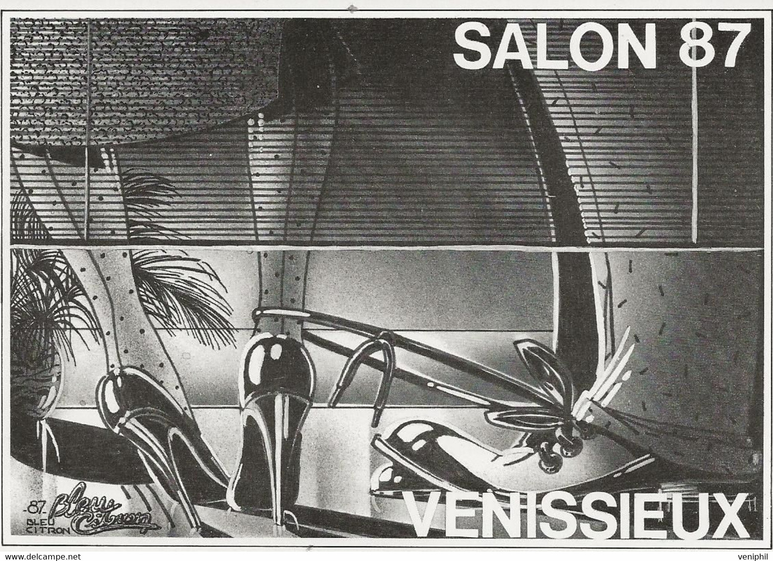 VENISSIEUX RHONE - SALON 1987 - BLEU - CITRON  LAUREAT DU CONCOURS CREATION - Sammlerbörsen & Sammlerausstellungen