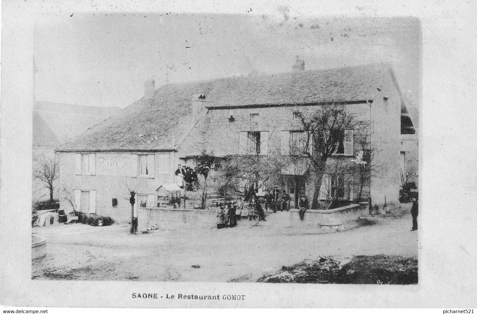 SAONE (Doubs) - Le Restaurant GOMOT; Cadre Blanc. Dos Divisé. Non écrite. - Autres & Non Classés