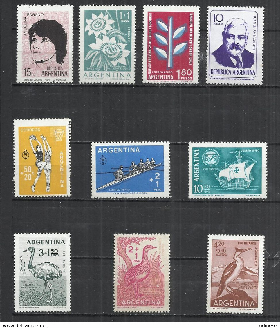 TEN AT A TIME - ARGENTINA - LOT OF 10 DIFFERENT 3 - Mint Mnh Neuf Nuevo - Collections, Lots & Séries