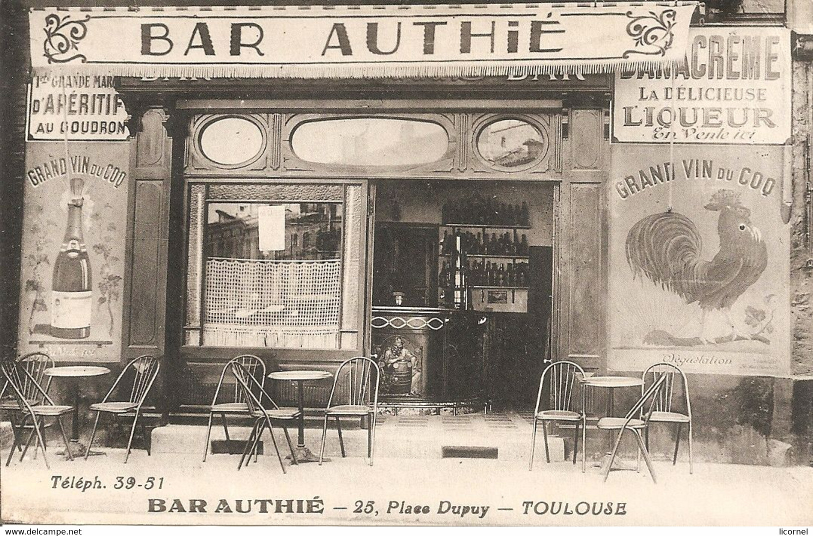 TOULOUSE  Place Dupuy  BAR  AUTHIE - Other & Unclassified